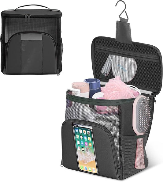 Mesh Shower Caddy Portable Beach Bag College Dorm Room Essentials Tote Bag for Bathroom,Gym,Travel,Camping Quick Dry Hanging Shower Organizer Bags for Women Men College Student