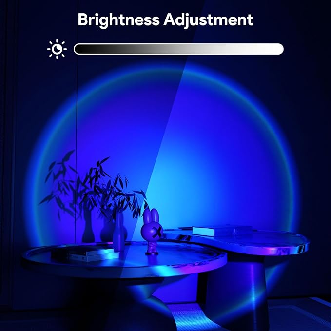 Sunset Lamp Projection Led Lights with APP, 16 Colors Night Light 360° Rotation Rainbow Lights 4 Modes Setting for Photography/Selfie/Party/Home/Living Room/Bedroom Decor, Gifts for Women.