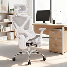 LuxErgo Ergonomic Mesh Office Chair High Back Mesh Computer Executive Desk Chair Home Office Chair with Adjustable Lumbar Support for Office/Gaming/Study, Freely Tilt Lock, Flip-Up Headrest & Armrests