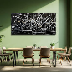 CHUDANHAO Black And White Wall Art Large Wall Decor Abstract Pictures Office Artwork Minimalist Wall Decorations Graffiti Art for Walls 29