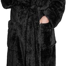 PAVILIA Women Hooded Plush Soft Robe | Fluffy Warm Fleece Sherpa Shaggy Bathrobe