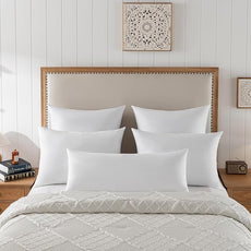 Goose Feathers and Down Pillows, Cotton Cover, Bed Sleeping Hotel Collection Pillows,Set of 2, King Size 20x36