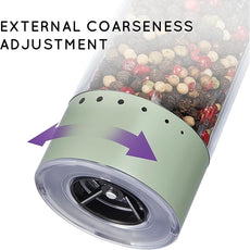 Electric Salt and Pepper Grinder Set Rechargeable, Automatic Salt and Pepper Grinder Set with Oversized Top Button, Stainless Steel Electric Salt and Pepper Shakers Set