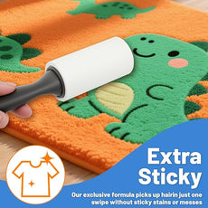 Lint Roller Set 600 Adhesive Sheets (6 Pack) for Pet Hair Extra Sticky - Reusable Fur Remover for Clothes, Furniture, Laundry, Car Seats | Heavy Duty Pet Hair Remover