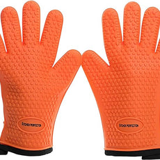 KITCHEN PERFECTION Silicone Smoker Oven Gloves -Extreme Heat Resistant BBQ Gloves -Handle Hot Food Right on Your Smoker Grill Fryer Pit|Waterproof Oven Mitts Grill Gloves |Superior Value Set+3 Bonuses