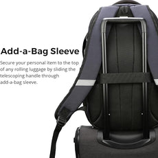 Swissdigital Design Laptop Backpack with USB Charging Port, Travel Backpack Fits 15.6 inches Computer, 31L College School Backpack for Men, Blue Camo | SD803-92