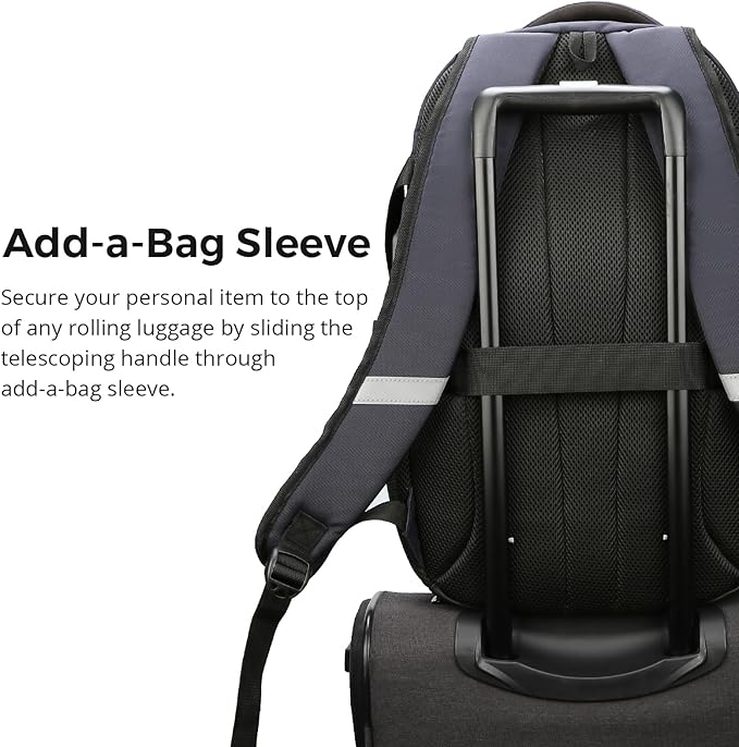 Swissdigital Design Laptop Backpack with USB Charging Port, Travel Backpack Fits 15.6 inches Computer, 31L College School Backpack for Men, Blue Camo | SD803-92