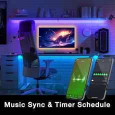 DAYBETTER 65.6ft WiFi Smart Led Lights Strip with Tuya App Control for Bedroom Decoration Work with Alexa and Google Assistant(2 Rolls of 32.8ft)