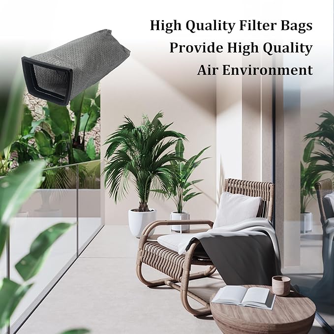 HEPA Cloth Filter Bags Replacement for Hoover Porta Power Swingette S1015 S1029 CH30000 Commercial Canister Vacuum Cleaner Bag, Replace 43662023 (6 Pack)
