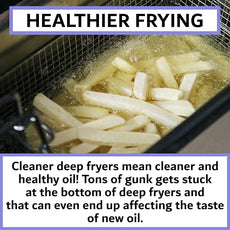 Deep Fryer Cleaning Brush – L-Shaped High-Temp Commercial Kitchen Tool - Heavy Duty Brass Bristles - Heat Resistant to 750F for Food Debris - Deep Fryer Cleaner - Made in USA by FryOilSaver Co. B53C