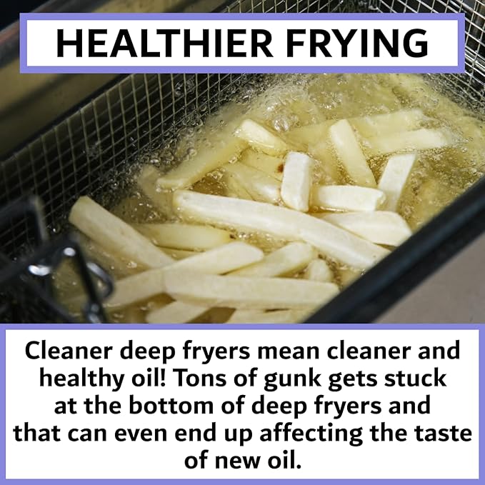 Deep Fryer Cleaning Brush – L-Shaped High-Temp Commercial Kitchen Tool - Heavy Duty Brass Bristles - Heat Resistant to 750F for Food Debris - Deep Fryer Cleaner - Made in USA by FryOilSaver Co. B53C