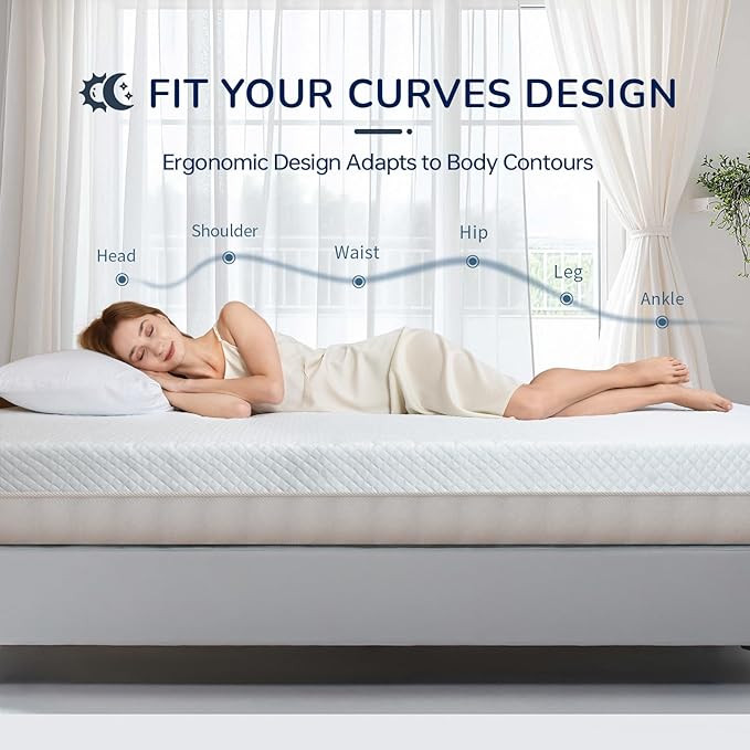 King 3 Inch Gel Memory Foam Mattress Topper, Cooling Mattress Topper for Back Pain Relief with Supportive Comfortable Foam and Removable Washable Cover, High Density Pad for Bedroom and Dorm