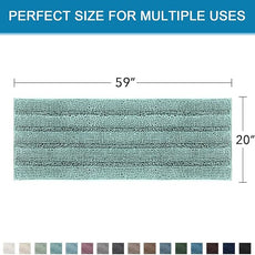 H.VERSAILTEX Bathroom Rugs Bath Mat Runner Rug Non Slip Kitchen Rug Extra Long Bath Rug Runners Oversized 59