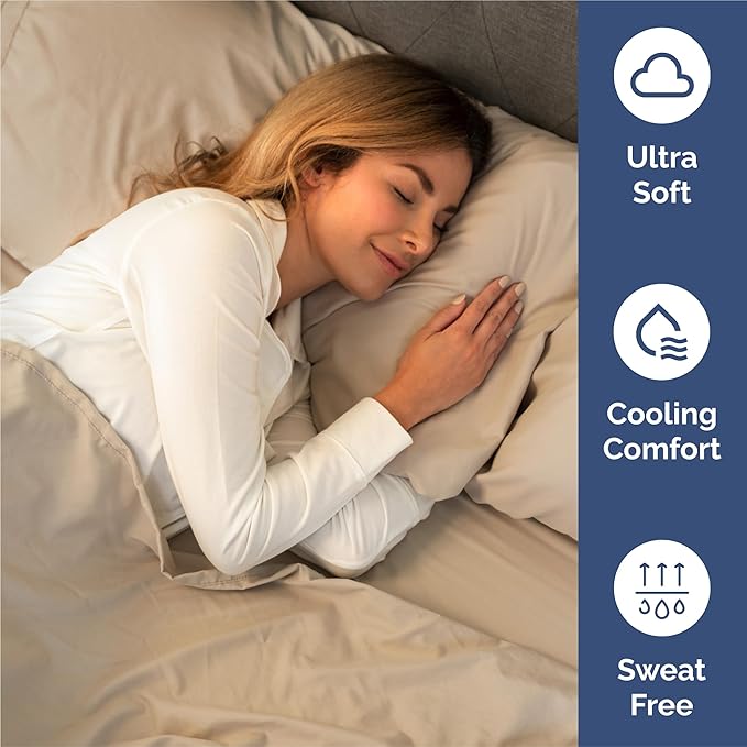 King 6 Piece Sheet Set - Cooling & Breathable Bed Sheets - Hotel Luxury Bed Sheets for Women, Men, Kids & Teens - Comfy Bedding with Deep Pockets & Easy Fit - Soft and Wrinkle Free - King Cream Sheets