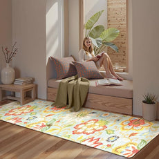 Lahome Floral Rug Runner - Runner Rug for Hallway 2x8 Non-Slip Stain Resistant Washable Carpet for Kitchen Floor, Paisley Print Accent Ultra-Thin Carpet for Bedroom Foyer Entryway