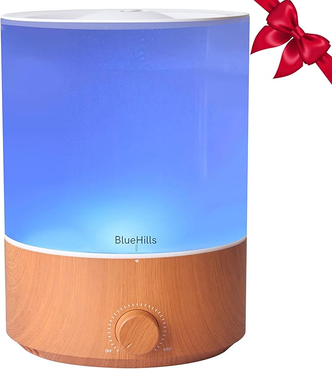 BlueHills Premium 4000 ML XL Essential Oil Diffusers - 70 Hour Run Aromatherapy Diffuser & Air Humidifier Mist for Large Room 7 LED Colors Oil Big Diffuser Essential Oils for Home w/Auto Shut Off E403