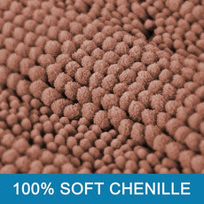 H.VERSAILTEX Bath Rugs for Bathroom Non Slip Bath Mats Extra Thick Chenille Striped Rug 20