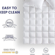 SLEEP ZONE Full Size Cotton Mattress Pad, Machine Washable Mattress Protector Cover, Soft Cotton Top Cooling Mattress Topper Fits 8-21 inch Deep Pocket, Full