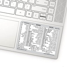 Synerlogic (10pcs) Word/Excel Windows Shortcut Sticker | Reference Guide Keyboard Shortcuts | Work from Home Essentials | Excel Shortcuts Cheat Sheet Laminated Vinyl (White/Small/10)