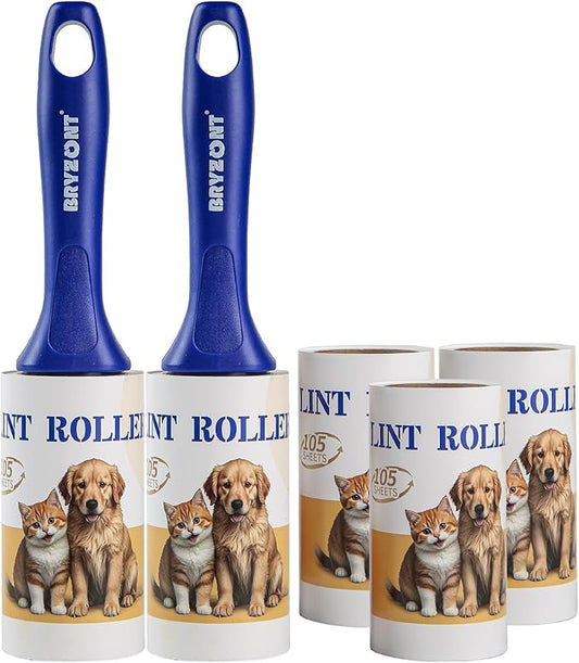 Lint Rollers 525 Sheets Extra Sticky Lint Roller Portable Lint Remover with 2 Upgraded Handles 5 Rollers for Pet Hair Clothes Furniture Blanket