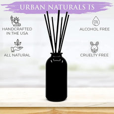Urban Naturals Lavender Fields Oil Essential Oil Reed Diffuser Set with Real Lavender Stems! French Blossoms, Geranium & Clary Sage | #1 Gift Idea for Aromatherapy & Stress Relief | Vegan | USA Made