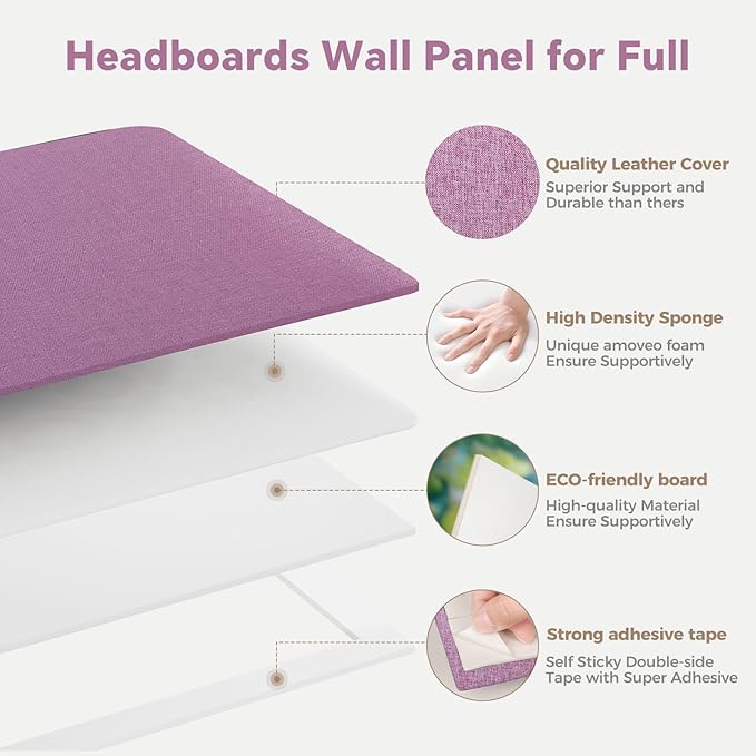 12-Piece Pink Linen Upholstered Headboard King Size Wall Mounted Panel Set, Large Fabric Headboard & Wall Decor for California King, Luxurious Bedroom Focal Point