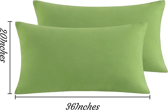 NTBAY King Pillow Cases Set of 2, 2 Pack Brushed Microfiber 20x36 Pillow Cases, Soft, Wrinkle, Fade, Stain Resistant Sage Green Pillow Cases with Envelope Closure, 20x36 Inches, Sage Green