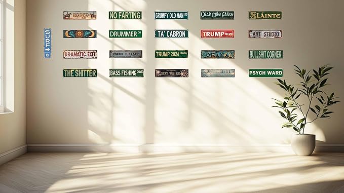 Classic Drummer Street Metal Sign 4x16 in Wall Art for Music Lovers Installation for Home Decor