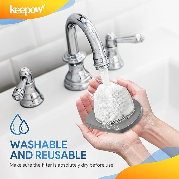 KEEPOW 2033 Vacuum Filter Compatible with Bissell Featherweight Stick Lightweight Bagless Vacuum 2033, 20331, 20333, 20336, 20339, 2033M (6-Pack)