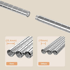 Heavy Duty Rolling Garment Rack 3 Tiers Adjustable Wire Shelving Clothes Rack with Rods and Side Hooks,Storage Closet Clothing Rack with Wheels Chrome 17.7