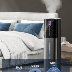 Humidifiers for Bedroom, 8L Quiet Humidifiers for Large Room with Timer, 360°Nozzle, 3 Speed Ultrasonic Cool Mist Humidifier with Humidistat for Baby, Customize humidity for Home Adults Plants