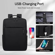 VGOAL Laptop Backpack fit 15.6 inch, Commuting Business Bag Lightweight Casual Daypack with USB Charging Port for Business, Travel, Daily Use