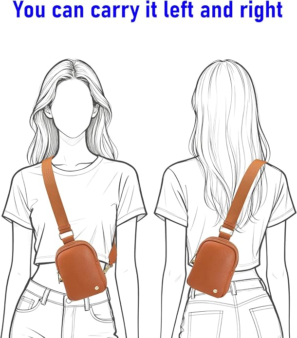 INICAT Travel Small Crossbody Sling Bags Women Cross Body Purses Passport Holder Vegan Leather Fanny Packs Birthday Gifts