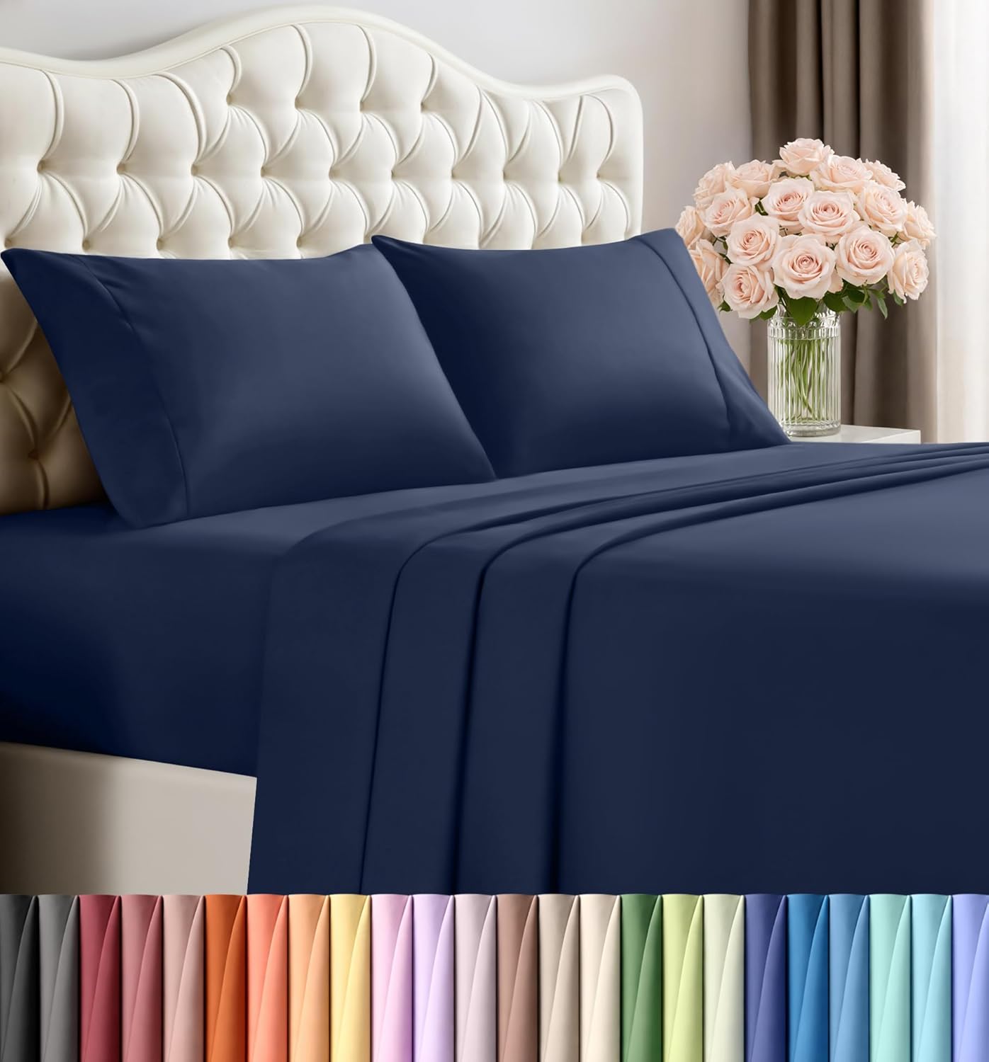 Utopia Bedding Queen Size Sheet Set – 4 Piece Bed Sheets, Soft and Breathable Microfiber, Includes 1 Fitted Sheet, 1 Flat Sheet and 2 Pillowcases – Oeko Tex (Grey) Dormly