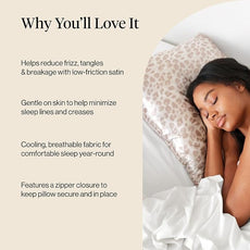 Kitsch Satin Pillowcase with Zipper for Hair & Skin, Softer Than Silk Pillow Cases Queen, Wrinkle-Free, Smooth and Cooling Satin Pillow Covers, Standard Size 19