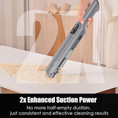 Handheld Vacuum Cordless, Lightweight 1.4lb with Powerful Suction, Charging Dock, Single Touch Empty and Detachable Dust Cup (Frosted Silver)