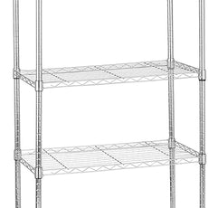 Amazon Basics 5-Shelf Adjustable, Heavy Duty Storage Shelving Unit on 4'' Wheel Casters, Metal Organizer Wire Rack, 30