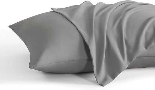 NTBAY Toddler Pillow Cases Set of 2, 2 Pack Brushed Microfiber 14x20 Pillow Cases, Soft, Wrinkle, Fade, Stain Resistant Smoke Grey Pillow Cases with Envelope Closure, 14x20 Inches, Smoke Grey