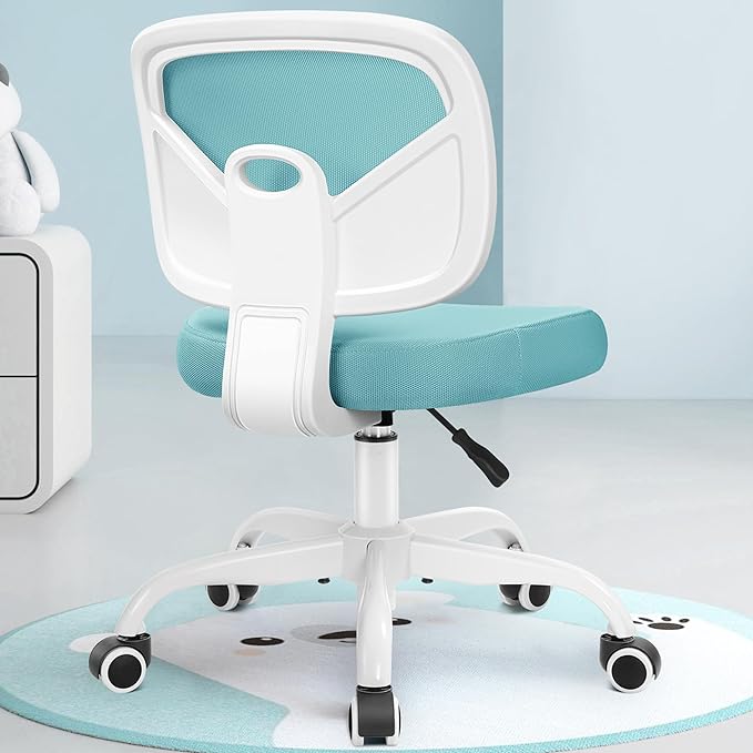 Primy Kids Desk Chair, Pink Study Chair for Boys Girls with Height Adjustable, Swivel Mesh Task Student Chairs for 4-12, Growing Teen Office Chair for Home/School/Office (Teal)