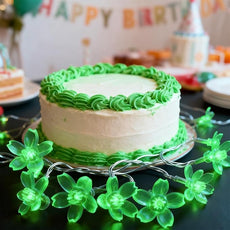 USB Battery Operated Flower String Lights, 10ft 30LED Fairy Cherry Blossom Light with Timer, Decorative Artificial Floral Lamp Indoor Bedroom Dorm Classroom Party Christmas Birthday Decor (Green)