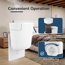 Plug-in Wall Diffuser | Waterless Essential Oil Aroma Diffuser | Portable Mini Home Scent Machine for Large Room | Aromatherapy Kit with 100ml Oil & Refill Bottle | White | Gift