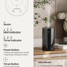 Waterless Essential Oil Diffuser, Portable Aromatherapy Diffuser with 20mL Capacity, Battery Operated Mini Scent Diffuser,3 Mist Levels & Timers, Leak-Free, for Home, Car, Office (Black 2 Pack)