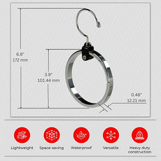 Multipurpose Closet Hangers- Tie and Belt Hanger for Closet- Great Space Saving Belt Organizer for Wardrobe - Ideal for Storing Belts, Ties, Scarfs, Baseball Hats, Purses & More- 3 Pack