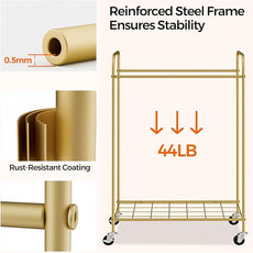 Laundry Hamper with Wheels, 90L Laundry Basket with Handle, Laundry Sorter with Removable Liner Bag