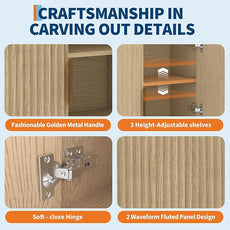 23 Inch Medicine Cabinet for Bathroom, Over Toilet Wall-Mounted Storage Cabinet with Adjustable Shelf, Waterproof MDF Cabinet for Bathroom Organization