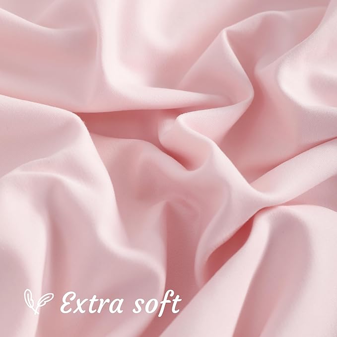 NTBAY King Pillow Cases Set of 2, 2 Pack Brushed Microfiber 20x36 Pillow Cases, Soft, Wrinkle, Fade, Stain Resistant Blush Pink Pillow Cases with Envelope Closure, 20x36 Inches, Blush Pink