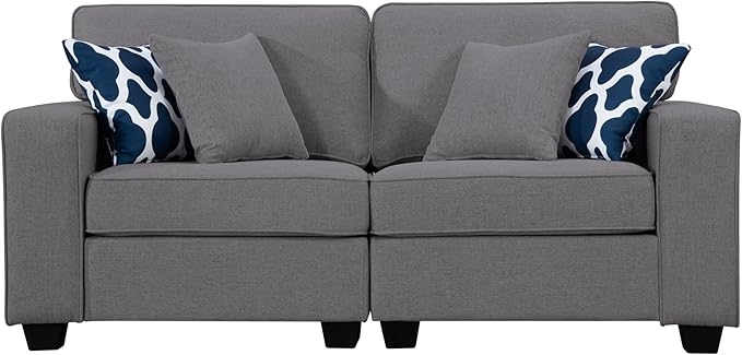 Legend Vansen Modular Sectional Sofa U Shaped Couch with Ottoman Modern Reversible Corner Sectional Couch for Living Room (Dark Grey, 2+3 with Ottoman)