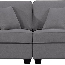 Legend Vansen Modular Sectional Sofa U Shaped Couch with Ottoman Modern Reversible Corner Sectional Couch for Living Room (Dark Grey, 2+3 with Ottoman)