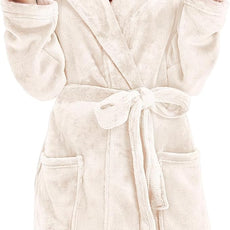 U2SKIIN Women Hooded Fleece Robe, Short Plush Robes for Womens With Hood Soft Warm Spa Bathrobe