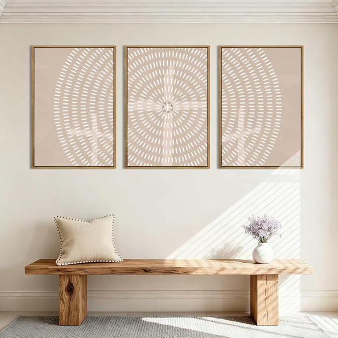 Christian Framed Canvas Wall Art Modern Jesus Wall Decor Abstract Wall Art Set of 3 Jesus Feeds The 5000Artwork for Living Room Bedroom Office 24x36 Inch